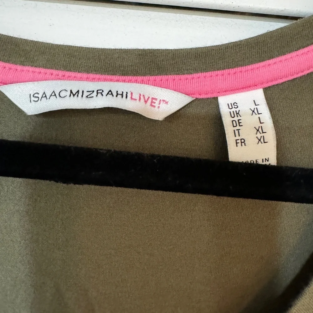 Isaac Mizrahi Live Sleeveless Maxi Dress Side Slits-Reg Size Large Fall Olive - Picture 2 of 9